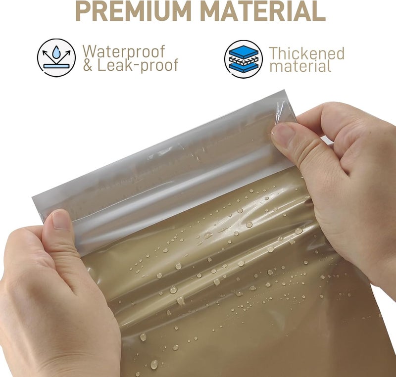 FARVIGOR Sanitary Napkin Disposal Bags , 100Pcs Women Feminine Hygiene Disposal Bags for Tampons and Pads, Personal Disposal Bag Self-Sealing, Privacy Protection, 9.8x5.9"(Khaki) - Image 4
